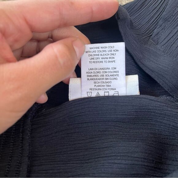 Jaclyn Smith Black Cropped Palazzo Pants Texture Pull On Stretch S - Picture 7 of 7